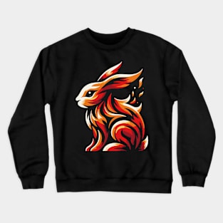 Fire Rabbit - Fire Animals Collection Crewneck Sweatshirt